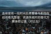 连续使用一段时间后再看蜂鸟影院在线观看完整版：资源失效时的替代方案体验记录（对比后）