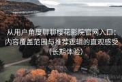 从用户角度聊聊樱花影院官网入口：内容覆盖范围与推荐逻辑的直观感受（长期体验）