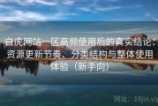 白虎网站一区高频使用后的真实结论：资源更新节奏、分类结构与整体使用体验（新手向）