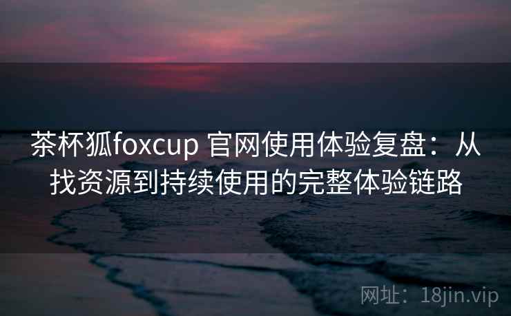 茶杯狐foxcup 官网使用体验复盘：从找资源到持续使用的完整体验链路
