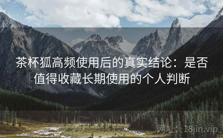 茶杯狐高频使用后的真实结论:是否值得收藏长期使用的个人判断 茶杯狐高频使用后的真实结论:是否值得收藏长期使用的个人判断