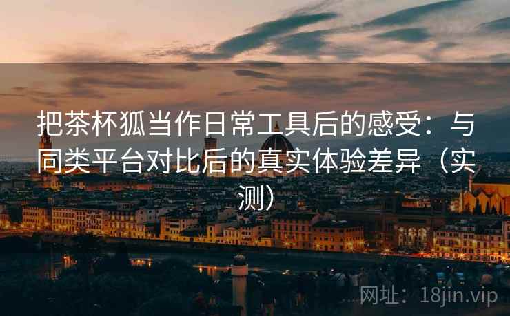 把茶杯狐当作日常工具后的感受：与同类平台对比后的真实体验差异（实测）